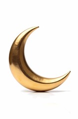 Decorative Muslim crescent of Ramadan and Eid on white
