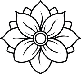 Flower icon. Vector illustration. Isolated on white background.
