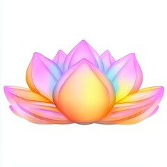 A vibrant, colorful lotus flower symbolizing peace and tranquility.