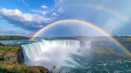 Rainbow over Niagara Falls