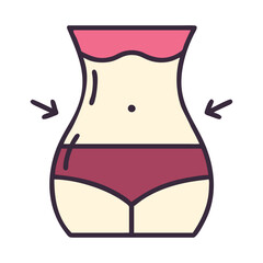 Fitness waist icon