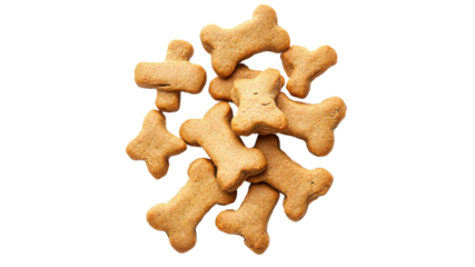 Treats shaped like bones for pets and dogs