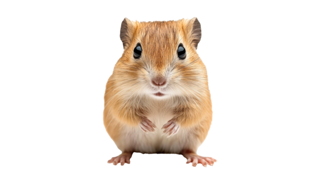 Cute small rodent standing on its hind legs