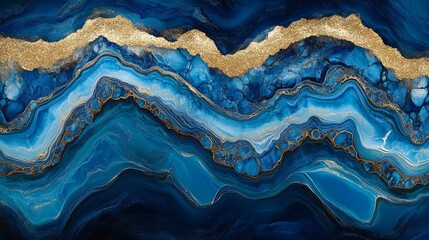 A bird's-eye perspective of the ocean, displaying a vibrant blue color range