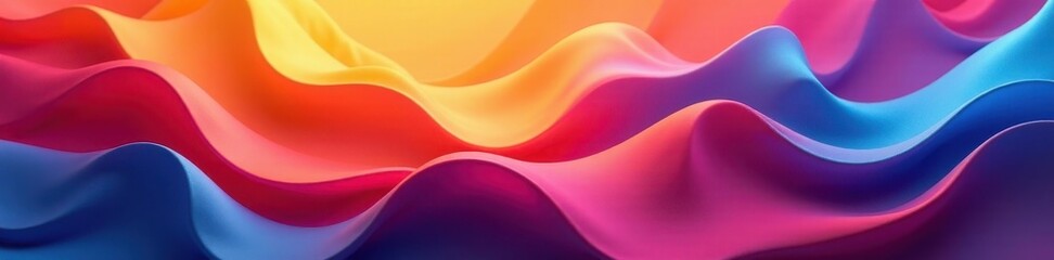 Intertwined multicolored shapes, smooth gradients, pattern, rainbow, spectrum