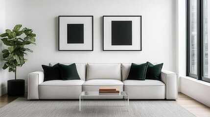 Modern living room design urban apartment interior photography minimalistic style wide angle contemporary aesthetics