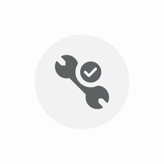 service completed icon sign vector