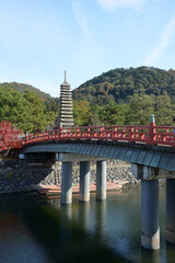 宇治観光　喜撰橋と十三重石塔　京都府宇治市