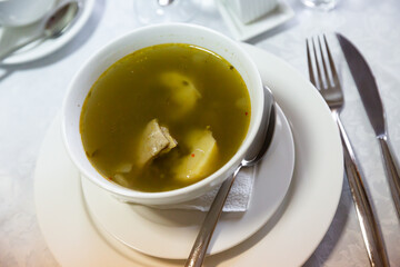 Khashlama - brisket of a young bull in its own juice with herbs. Georgian cuisine