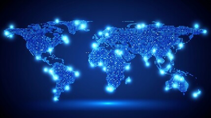 A stylized news idea featuring blue lines that connect various data elements