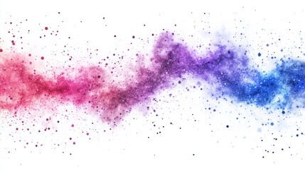 Fototapeta premium Vivid pink, purple, and blue powder swirls like a cosmic scene filled with stars