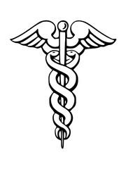 Caduceus medical sign