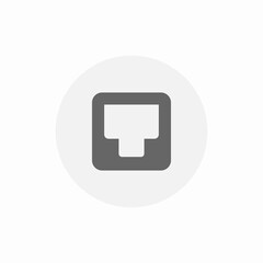 social media inbox icon sign vector