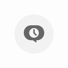 timer messages icon sign vector