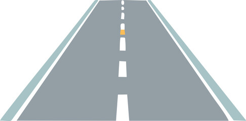 route &agrave; deux voies vides