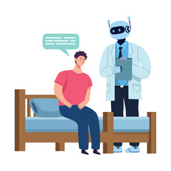 AI doctor consultation icon