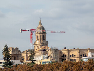 Malaga cathedral in reconstruction
