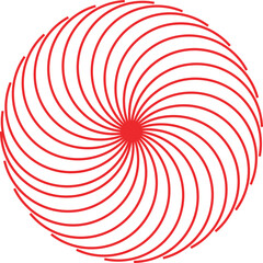 "Red Spiral Pattern with Center Focus"
- "Abstract Red Swirl Design"
- "Geometric Spiral with Circular Red Lines"
- "Concentric Red Spirals with Central Point"
