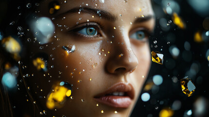 Diamonds in black ind yellow