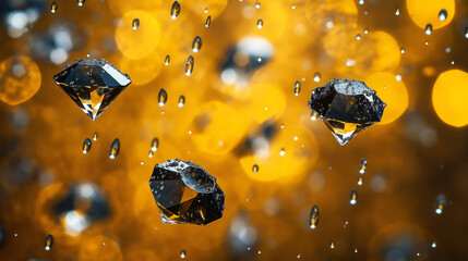 Diamonds in black ind yellow