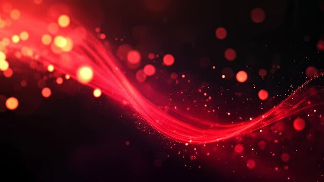 Fondo Abstracto en Rojo con Brillos y Efectos de Luz en Movimiento. Fondo de video animado 
