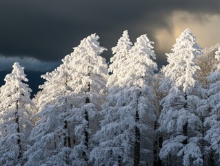 Snow-Covered Smoky Mountains, Stormy Winter Landscapes