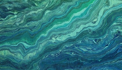 abstract emerald background - blue green liquid pattern