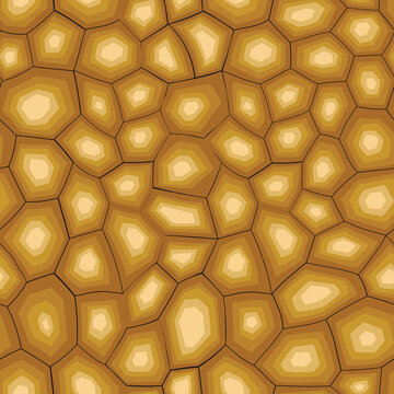 Abstract modern turtle shell seamless pattern. Animals trendy background. Brown tortoise decorative vector illustration for print, fabric, textile. Modern ornament of stylized skin.