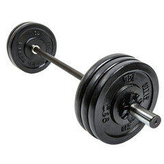 Naklejka premium Black Adjustable Dumbbell isolated on white background as transparent. PNG.AI GENERATED