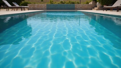 Obraz premium Crystal-clear pool water rendered with photorealistic precision