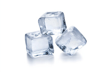 ice cubes isolated on a white background