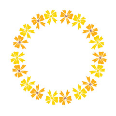 Colorful vector wreath of bows. 