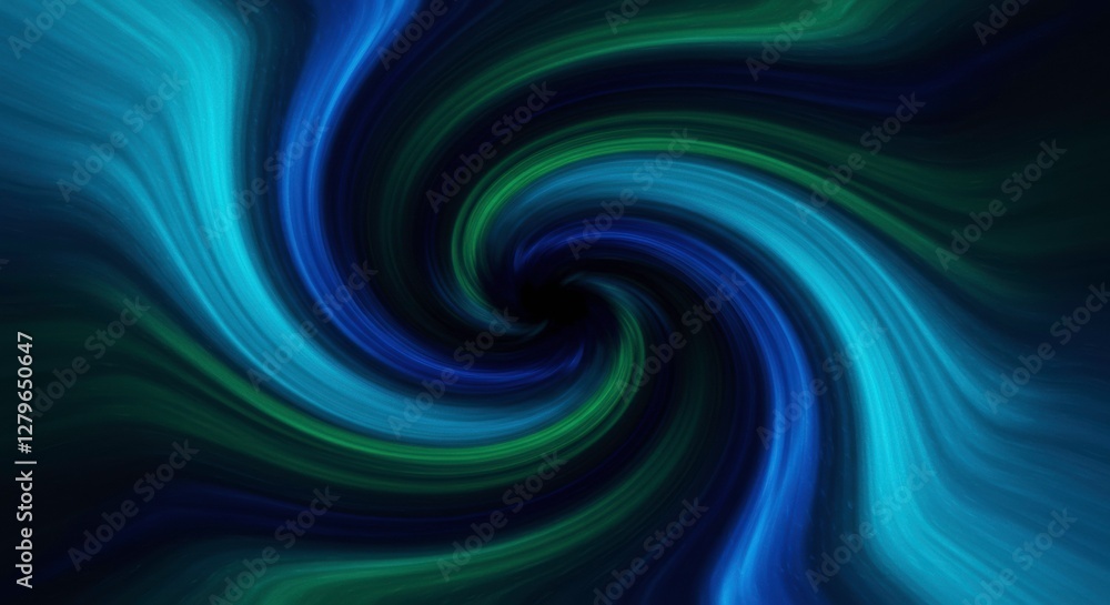 Aufkleber swirling vortex: a mesmerizing display of fluid motion, with waves of vibrant blue and green hues ca