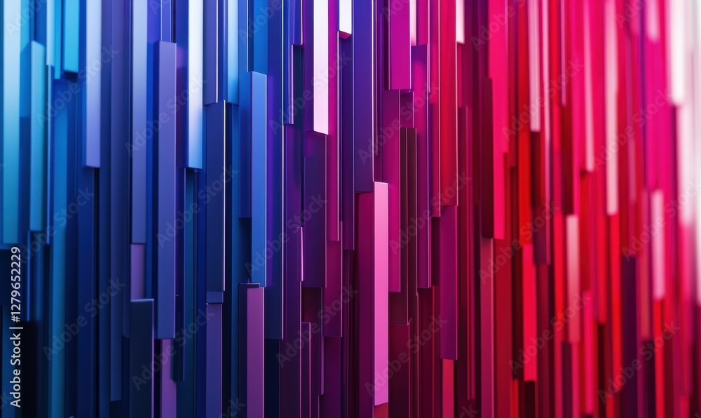 Poster Abstract gradient pattern in shades of red, blue, and purple, soft transitions and vibrant tones creating a modern and dynamic visual style