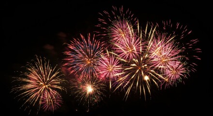 Explosions of Light: A dazzling display of fireworks illuminates the night sky, showcasing intricate patterns and vibrant colors that captivate and mesmerize.