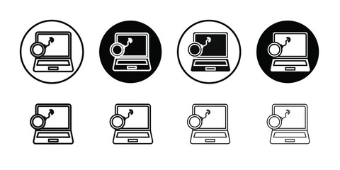 Ddos icon Thin line flat illustration