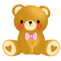 Obraz premium Baby girl,Baby Bear,It’s a girl Clipart 