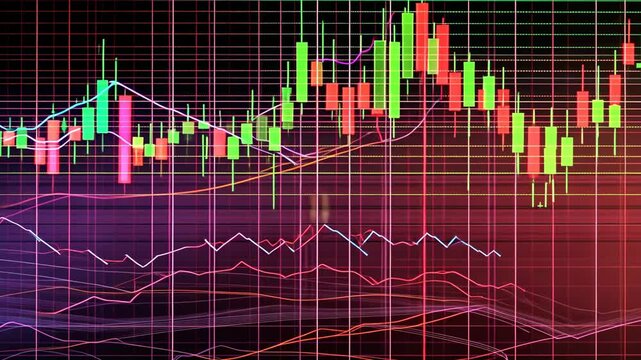 Financial Chart Pattern Background for Market Analysis and Investment Strategies