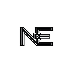 Alphabet Monogram EN NE Camera Letter Logo for Branding Solutions