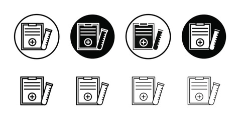 Medical test icon Thin line flat illustration