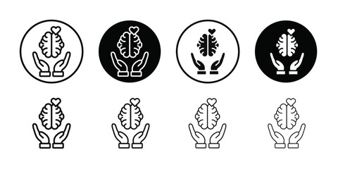 Mental Health icon Thin line flat illustration