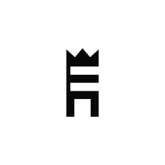 EN NE Crown  Alphabet Initial Logo with a Stylish Touch