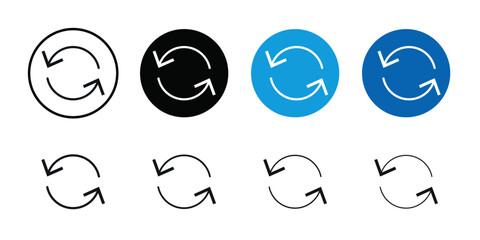 Refresh icon Thin line flat illustration