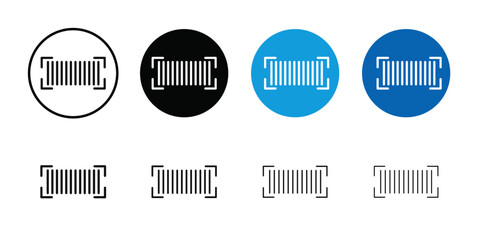 Scan barcode icon Thin line flat illustration