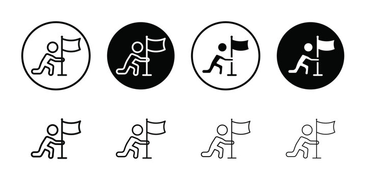 Surrender, capitulate, give up icon Thin line flat illustration