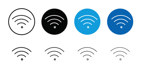 Wifi signal icon Thin line flat illustration