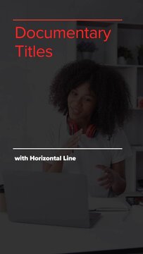 Vertical Documentary Titles with Horizontal Line