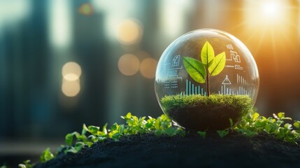 Business Executives in Meeting Discussing Environmental Strategies for Sustainable Growth and Innovation