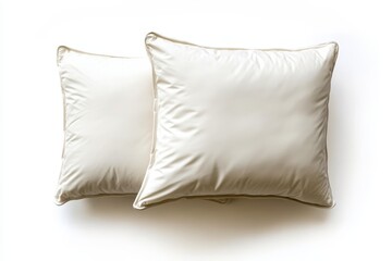 Cozy bed with plush pillows bird s eye view