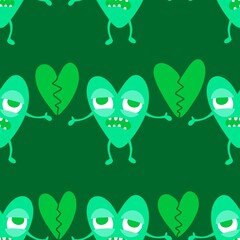 Winter hearts anti 14 February seamless valentines love pattern for wrapping paper and fabrics and linens and kids clothes print